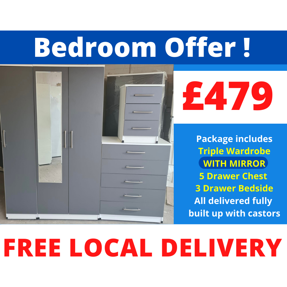 Triple wardrobe deals set