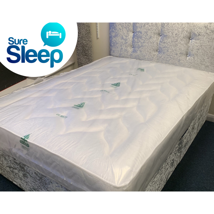 Sure Sleep Crushed Velvet Double Bed - Sure Sleep Beds Doncaster