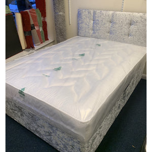 Sure Sleep Crushed Velvet Double Bed - Sure Sleep Beds Doncaster