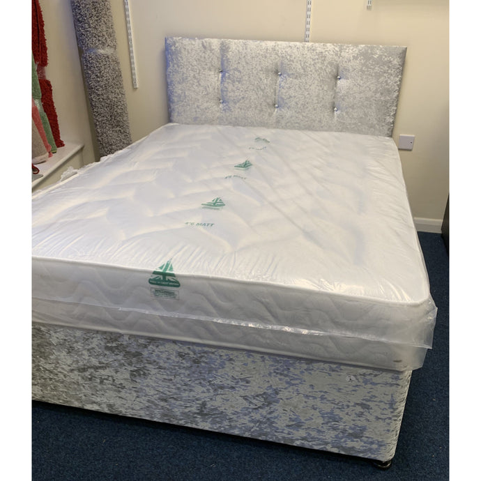 Sure Sleep Crushed Velvet King Size Bed - Sure Sleep Beds Doncaster